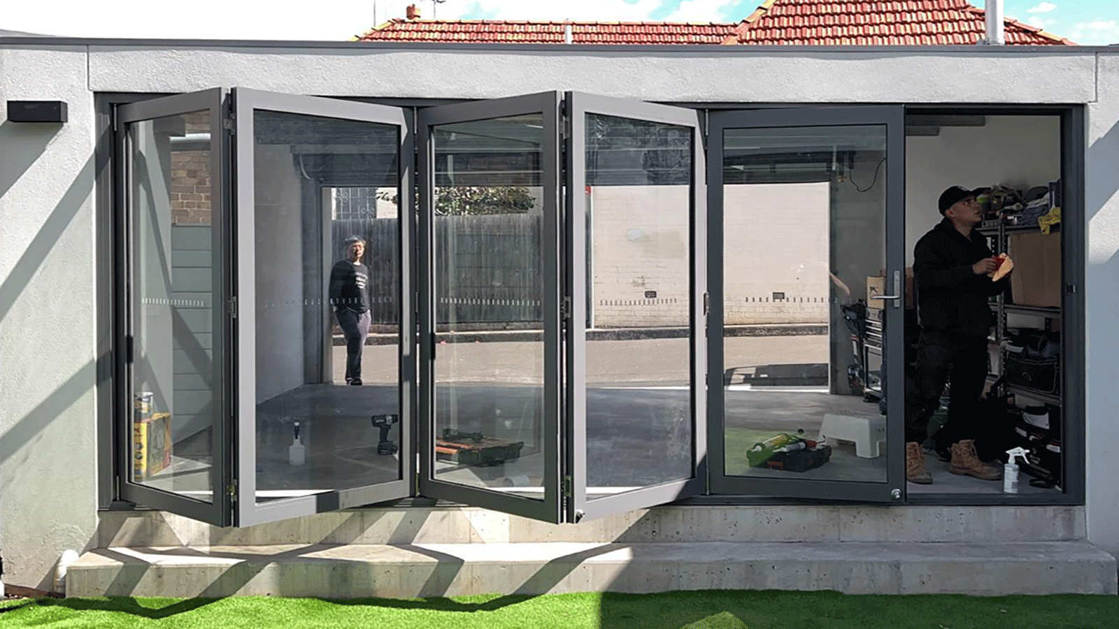 Bi-fold aluminum doors and windows installation in Summer Hill